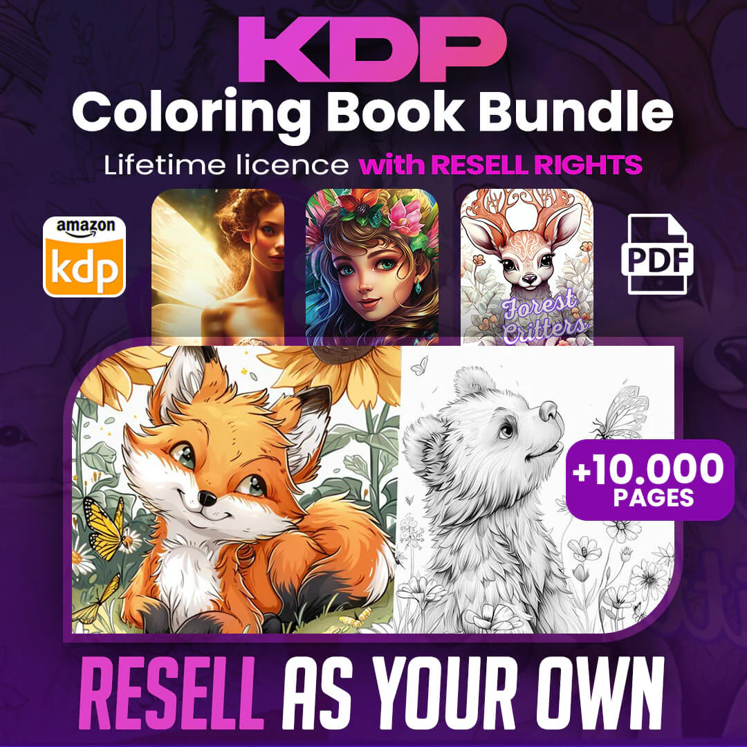 10,000+ Pages PLR Coloring Books | With Resell Rights! - Image 3