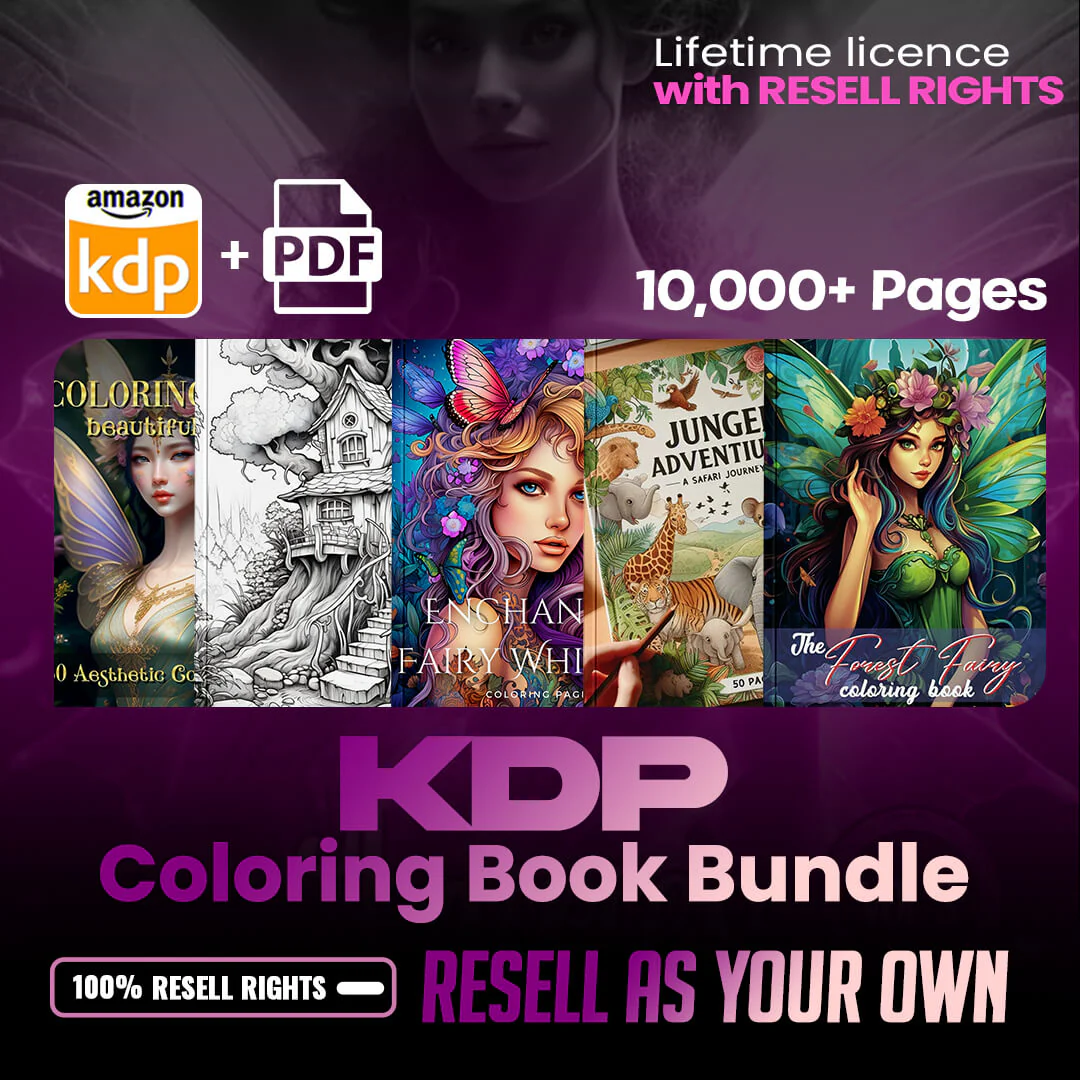 10,000+ Pages PLR Coloring Books | With Resell Rights! - Image 4
