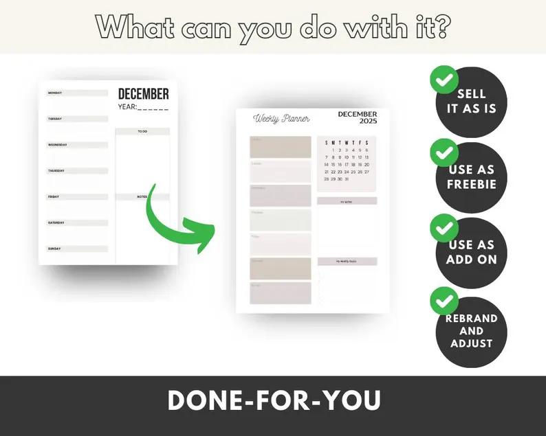 2026 Editable Calendar Weekly, Monthly, & Yearly - Image 2