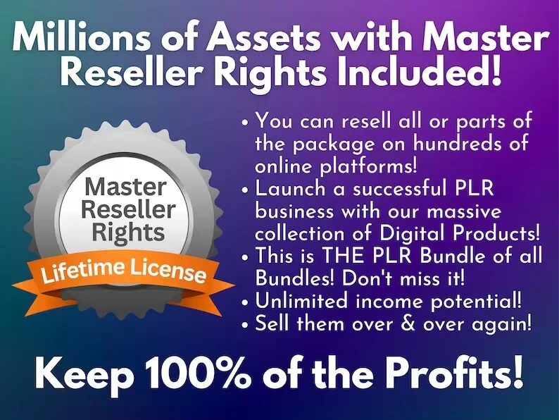 300k PLR Digital Products W/ Resell Rights - Mega Bundle (E-Books, Courses & Templates, Planners, & More!) - Image 3