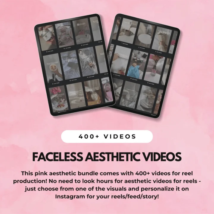 550 Pink Aesthetic Faceless Content W/ Master Resell Rights - Image 8