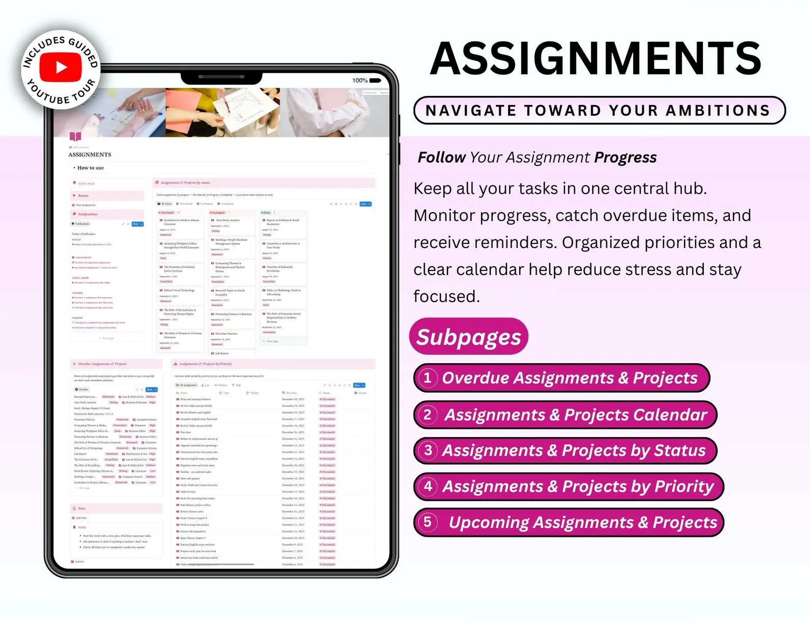 Beautiful Pink Student Planner with Resell Rights - Image 10