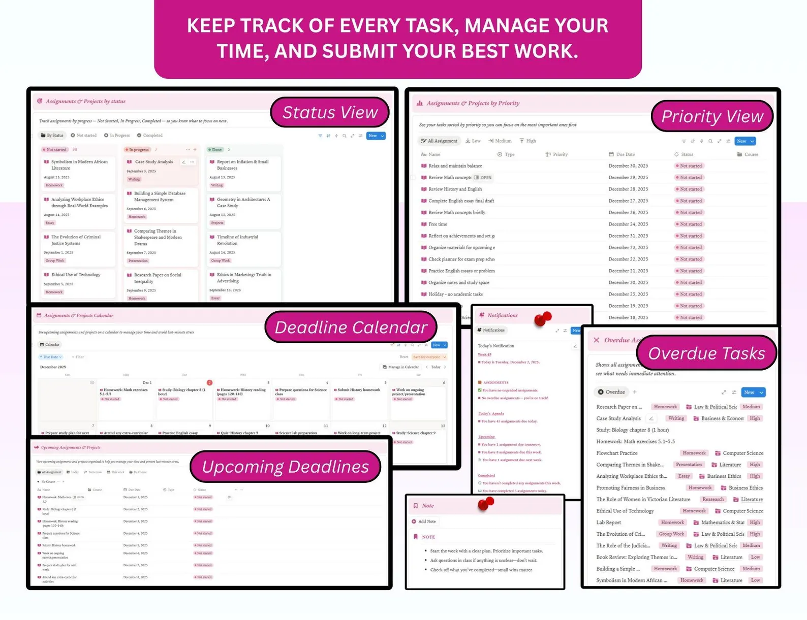 Beautiful Pink Student Planner with Resell Rights - Image 11