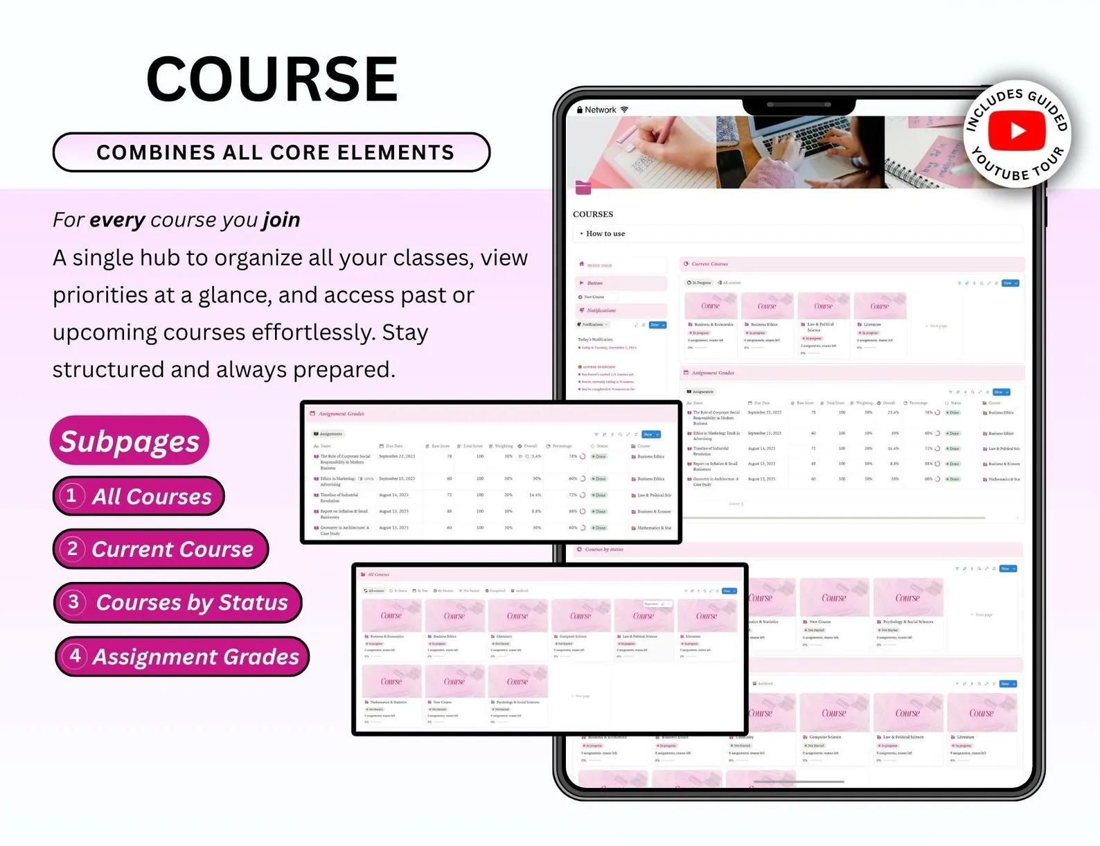 Beautiful Pink Student Planner with Resell Rights - Image 12