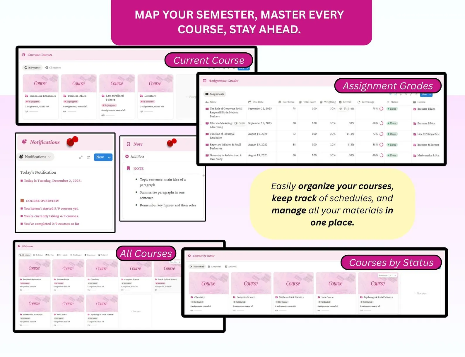 Beautiful Pink Student Planner with Resell Rights - Image 13