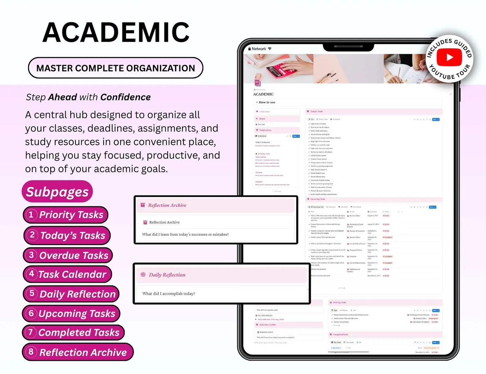 Beautiful Pink Student Planner with Resell Rights - Image 4