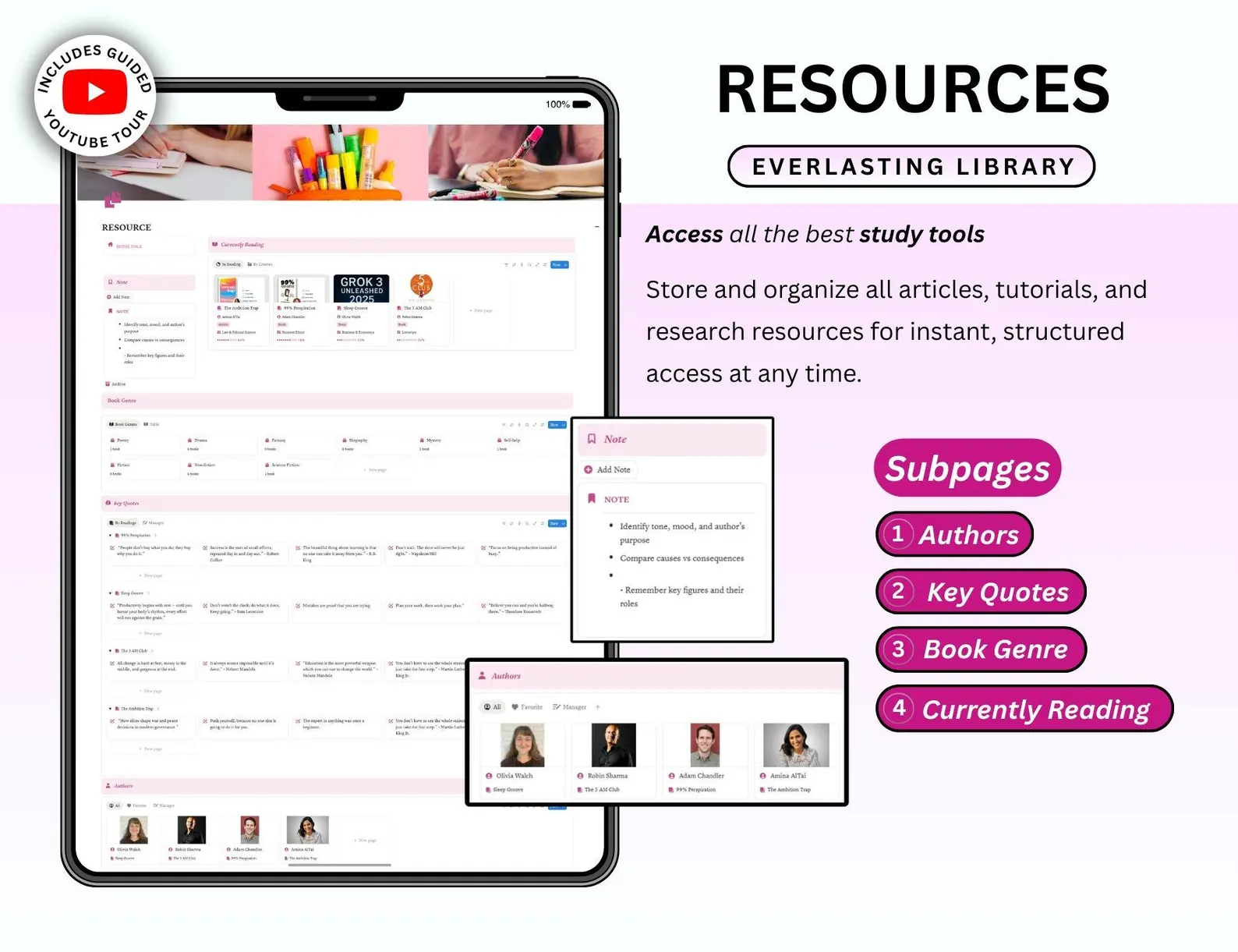 Beautiful Pink Student Planner with Resell Rights - Image 6