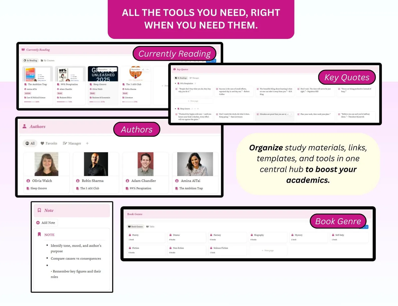Beautiful Pink Student Planner with Resell Rights - Image 7