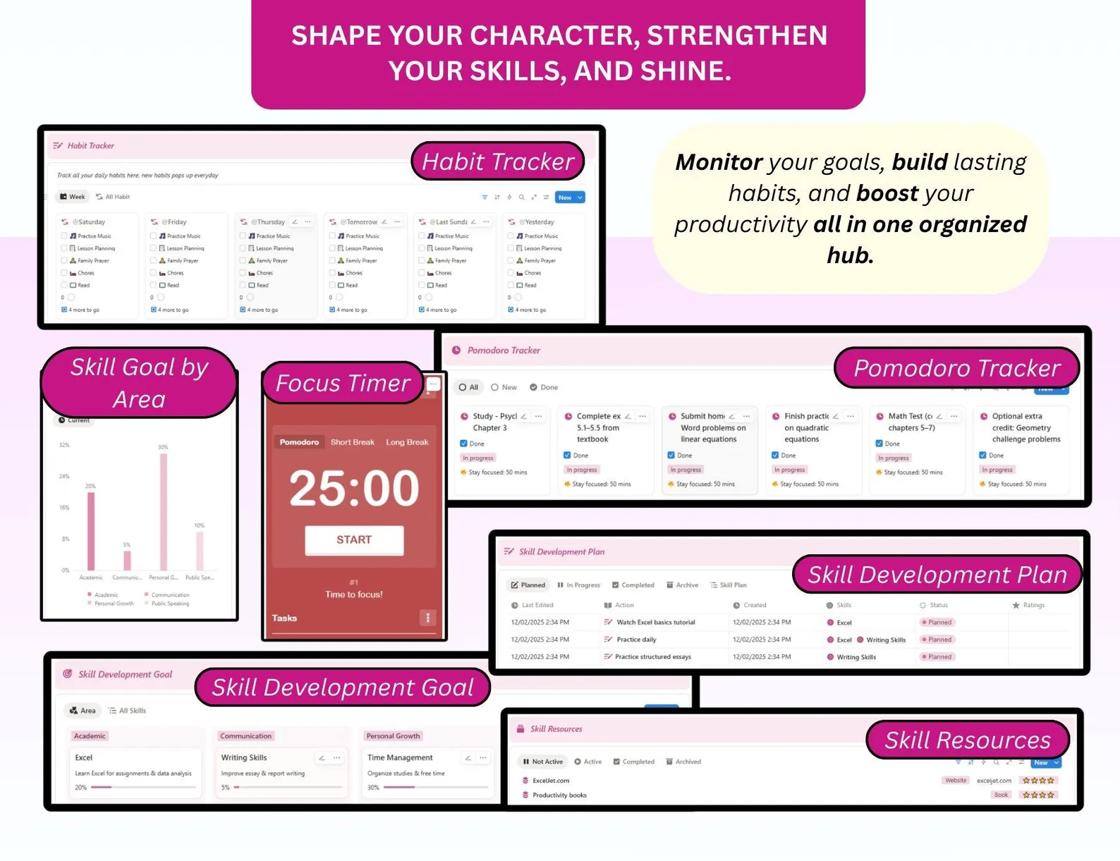 Beautiful Pink Student Planner with Resell Rights - Image 9