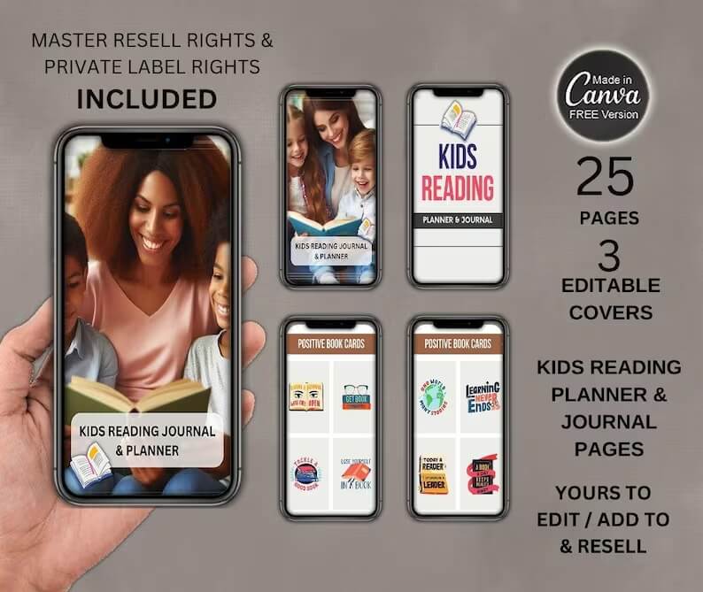 Kids Reading Planner, Journal & eBook | with Resell Rights - Image 4