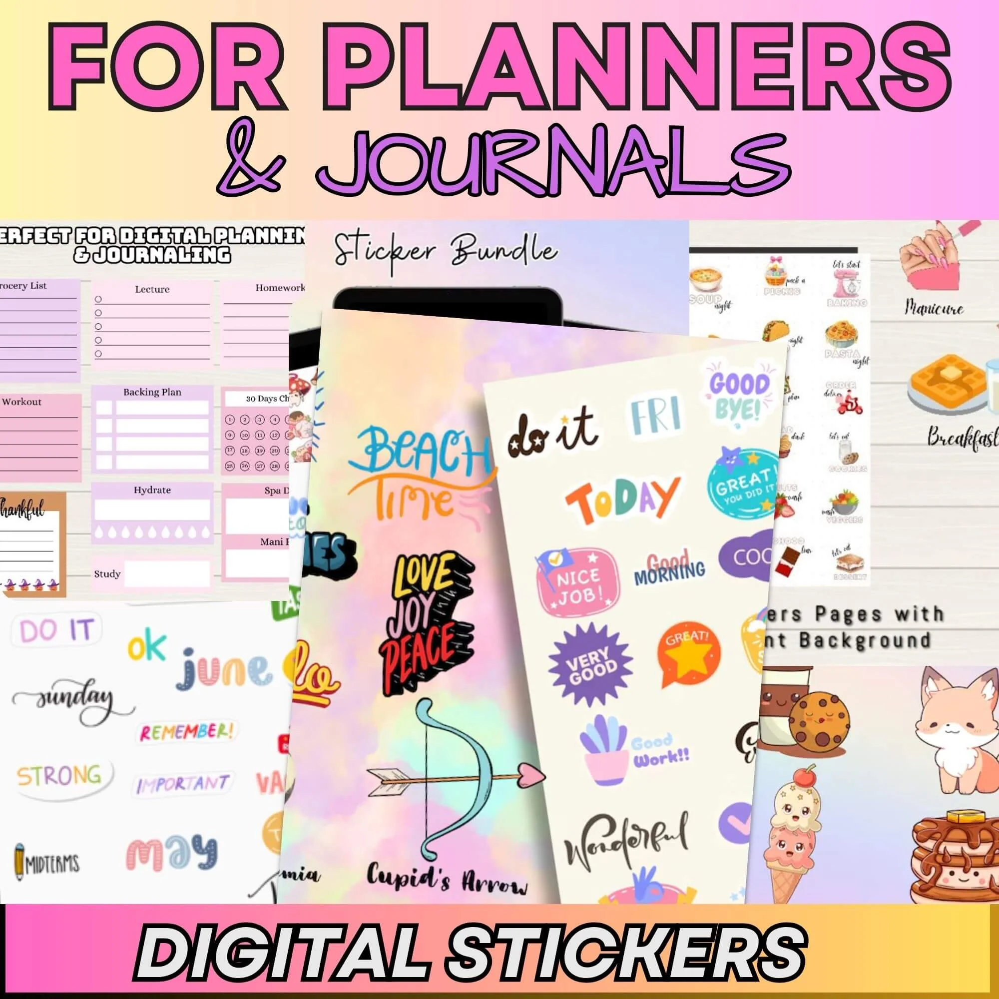 8,000+ Digital Stickers For Planners, & Journals |Includes Resell Rights - Image 4